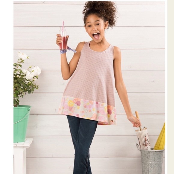 Matilda Jane pink polka dot girl’s top tank - Picture 7 of 7